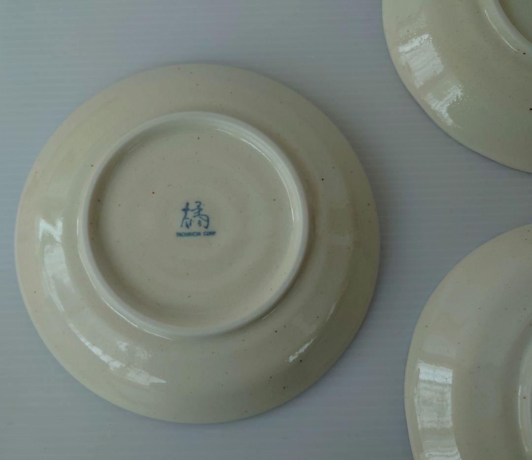 橘　ポタポタ焼きの陶器五枚　懸賞品