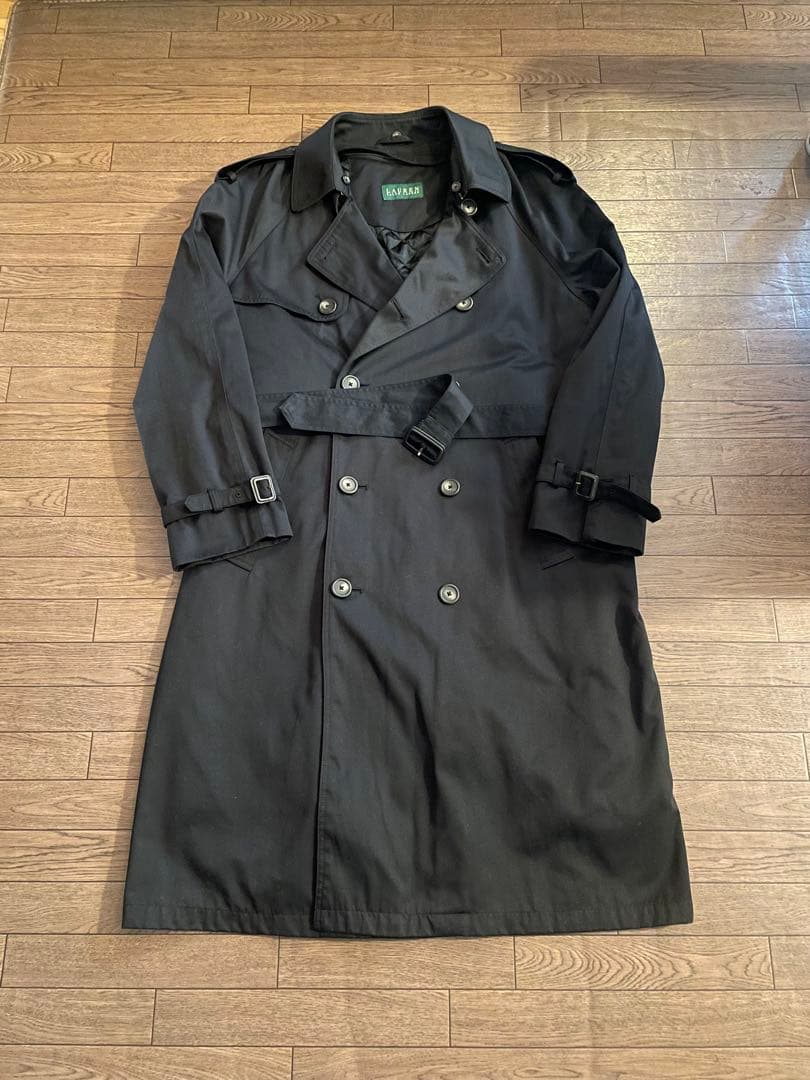 LAUREN RALPH LAUREN ダブルブレストブラックトレンチコート