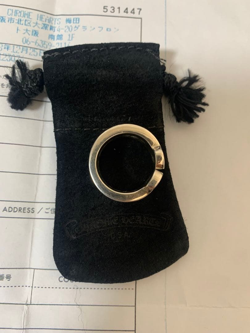 Chrom heartsクロムハーツ　ラベルリング　19号　ラージ　美品