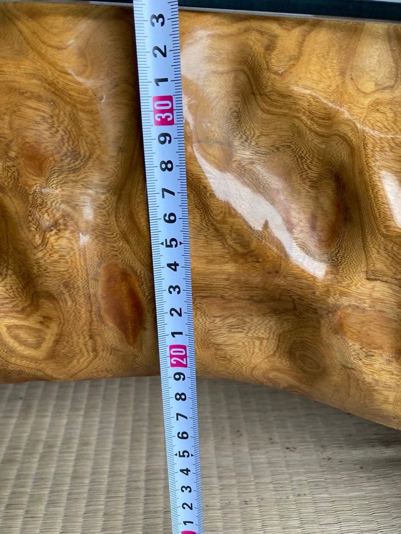 【希少・特大】けやき一枚板テーブル ガラス天板付き 無垢 天然木 座卓