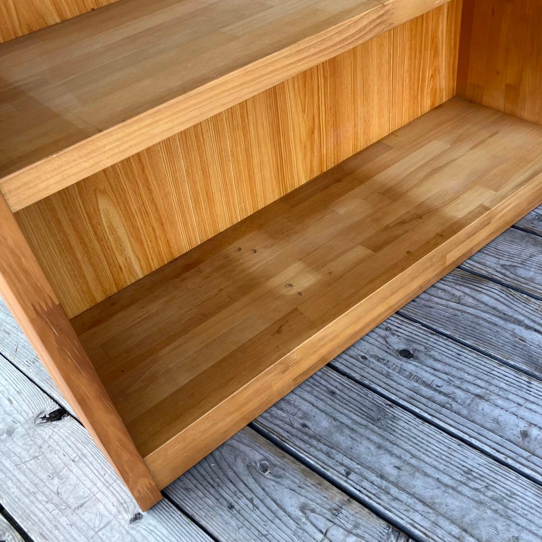 ② 昭和レトロ 古家具 古材 木製飾り棚 ディスプレイラック オープンラック