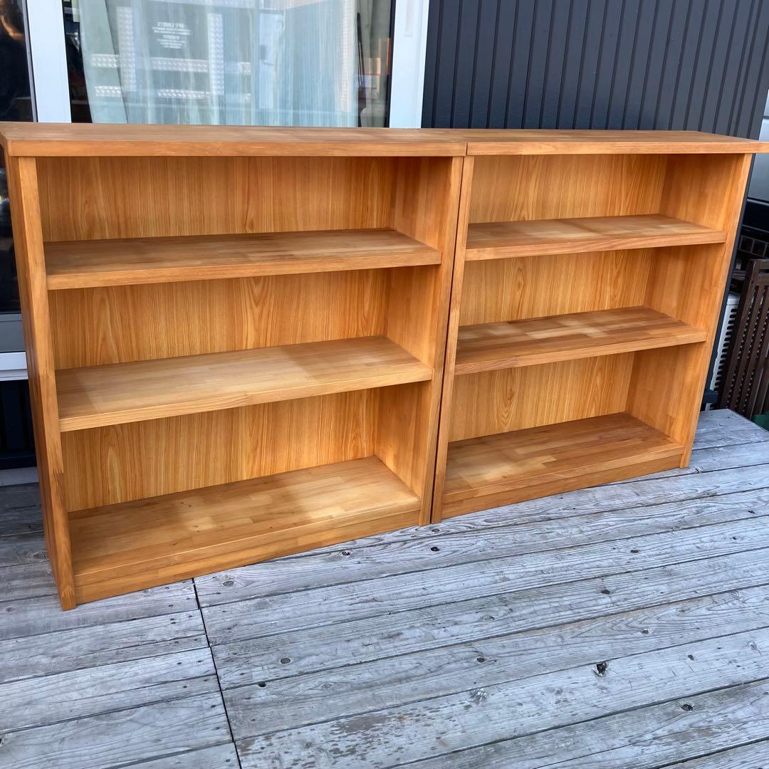 ② 昭和レトロ 古家具 古材 木製飾り棚 ディスプレイラック オープンラック