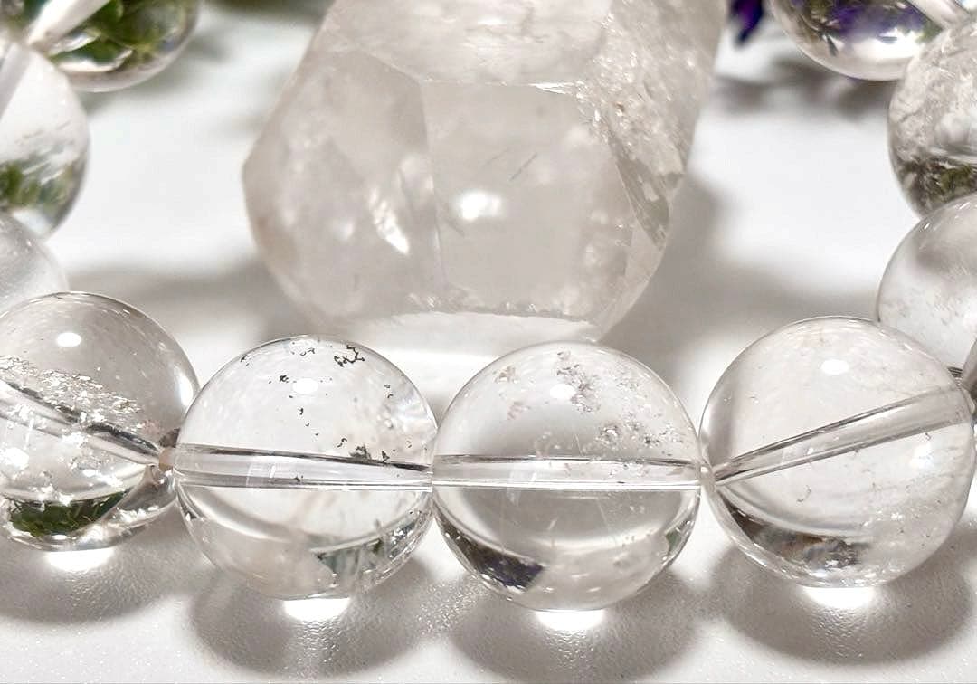 究極品質　秘蔵放出　ヒマラヤ幻の聖山　カイラス水晶の手磨き幻珠ブレス　17㎜