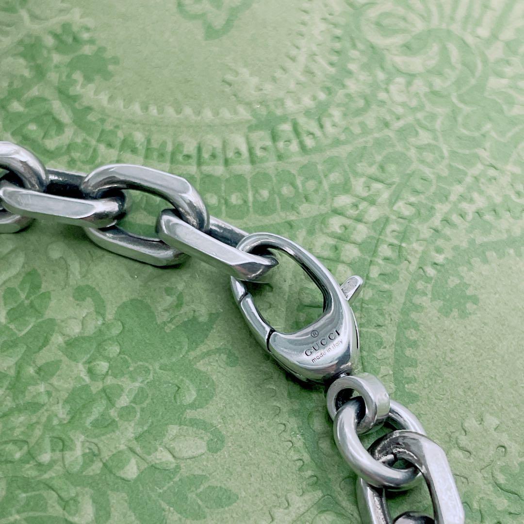 GUCCI　インターロッキング　ブレスレット　17号　シルバー925