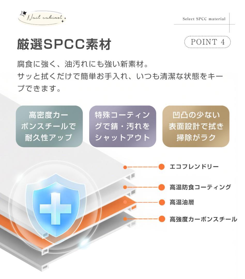 収納棚 ラック リビング 炊飯器 トースター 電子レンジ台 White 80cm