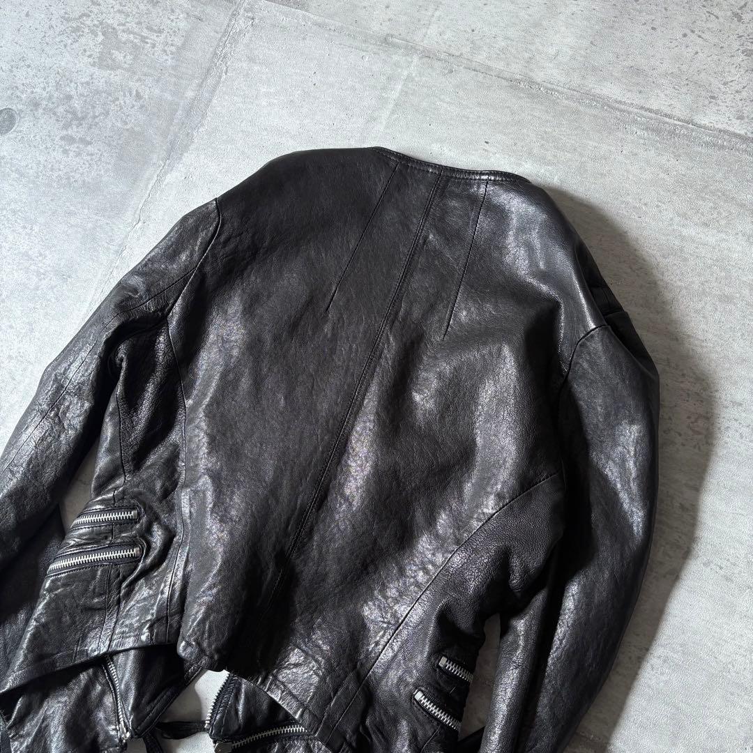 ジャケット・アウター 2000's draped leather jacket gimmick y2k