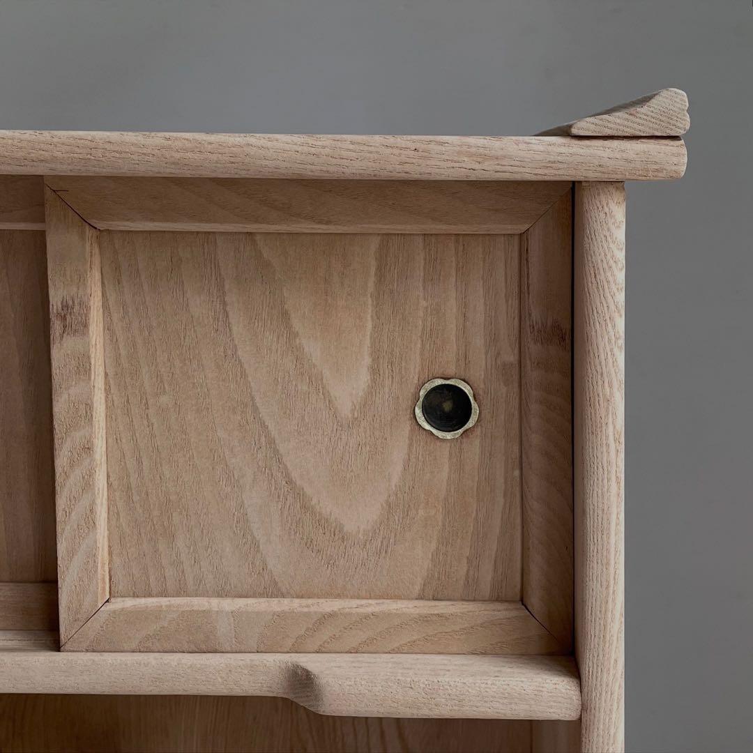 るりだ アンティーク　古い茶箪笥　レトロ　古家具　食器棚　飾り棚