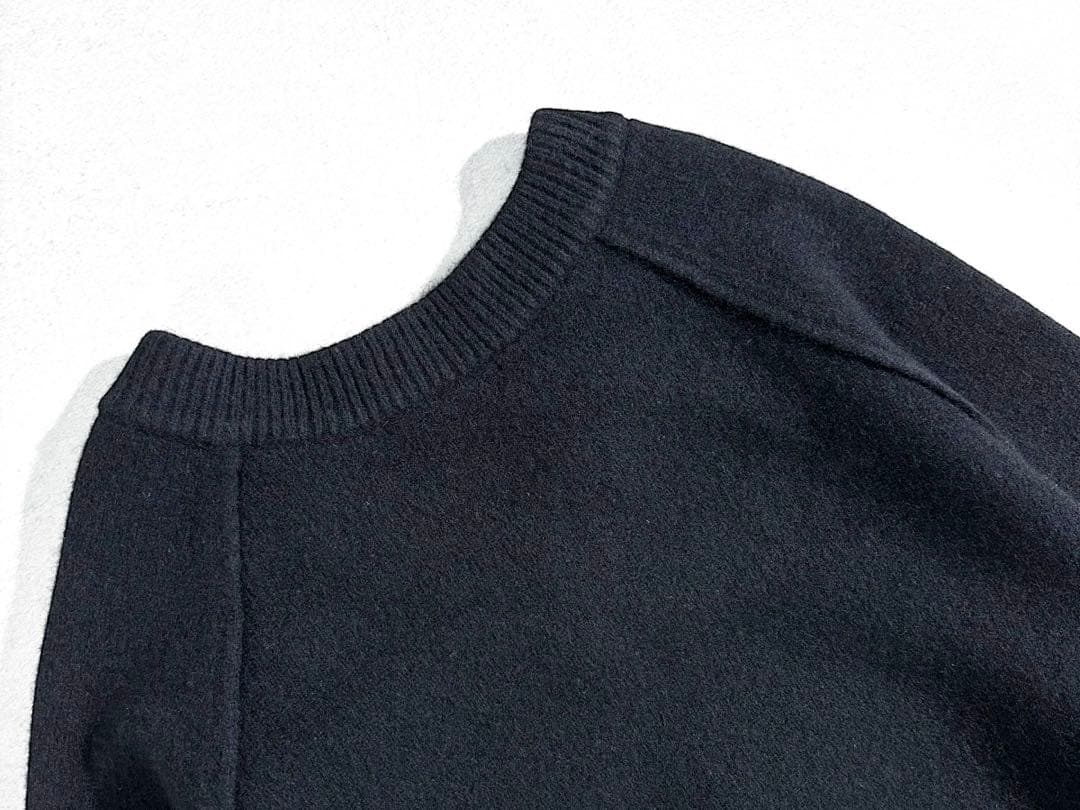 AP STUDIO ウールカシミヤVネックニット ブラック フリーサイズ 上質