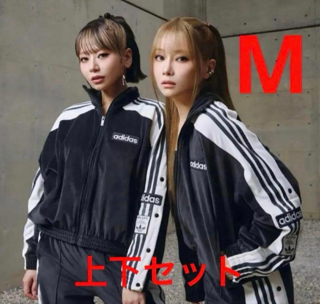 トップス adidas w adibreak velour tt tp Black M