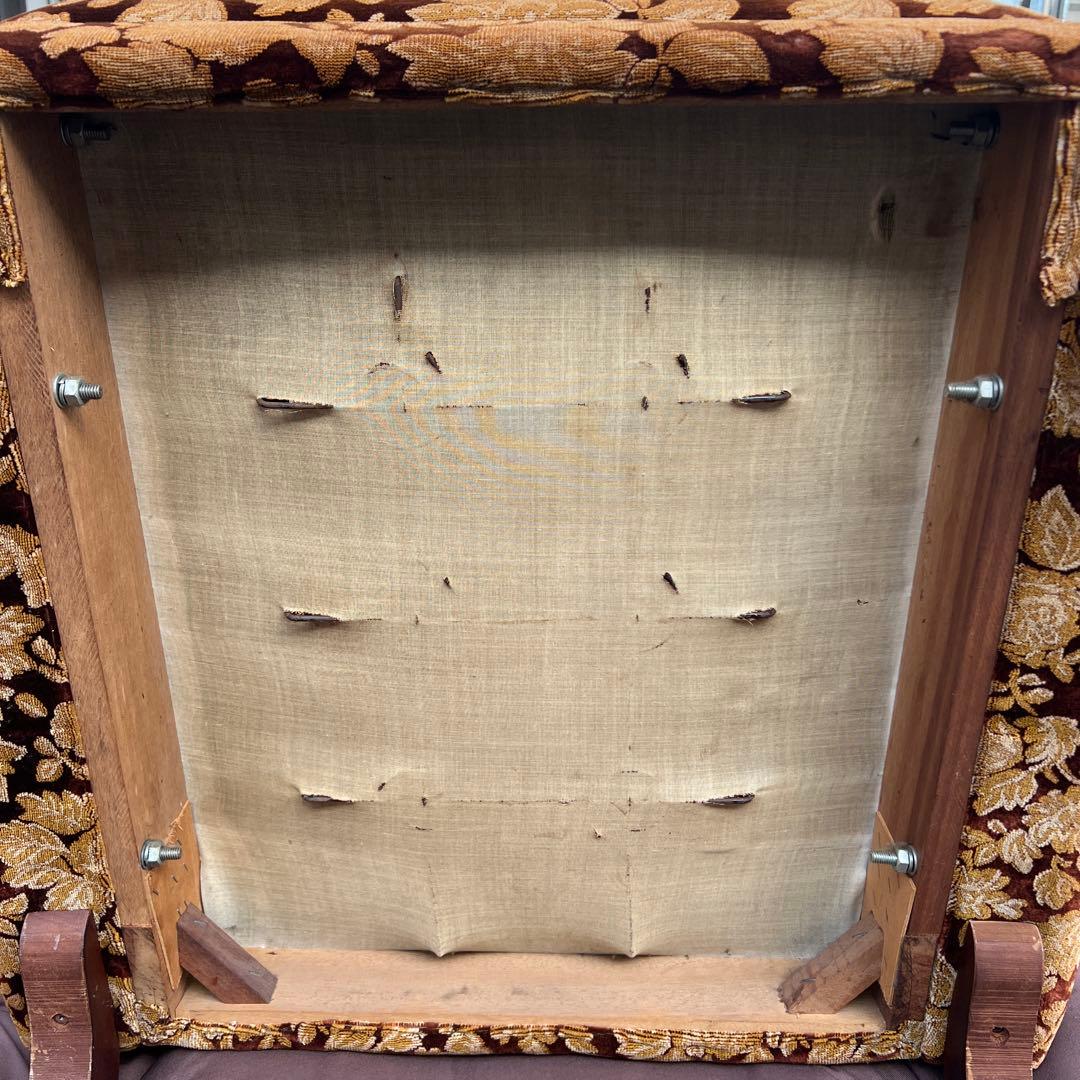 昭和レトロ ベロア ソファ 1人掛け 花柄 ヴィンテージ vintage 古家具