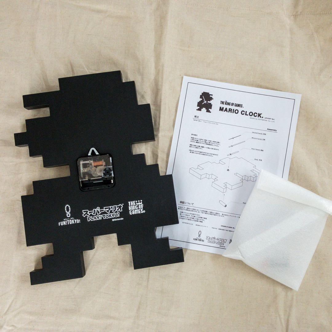 激レア　スーパーマリオ　掛け時計　マリオ　クロック　ブラック　インテリア