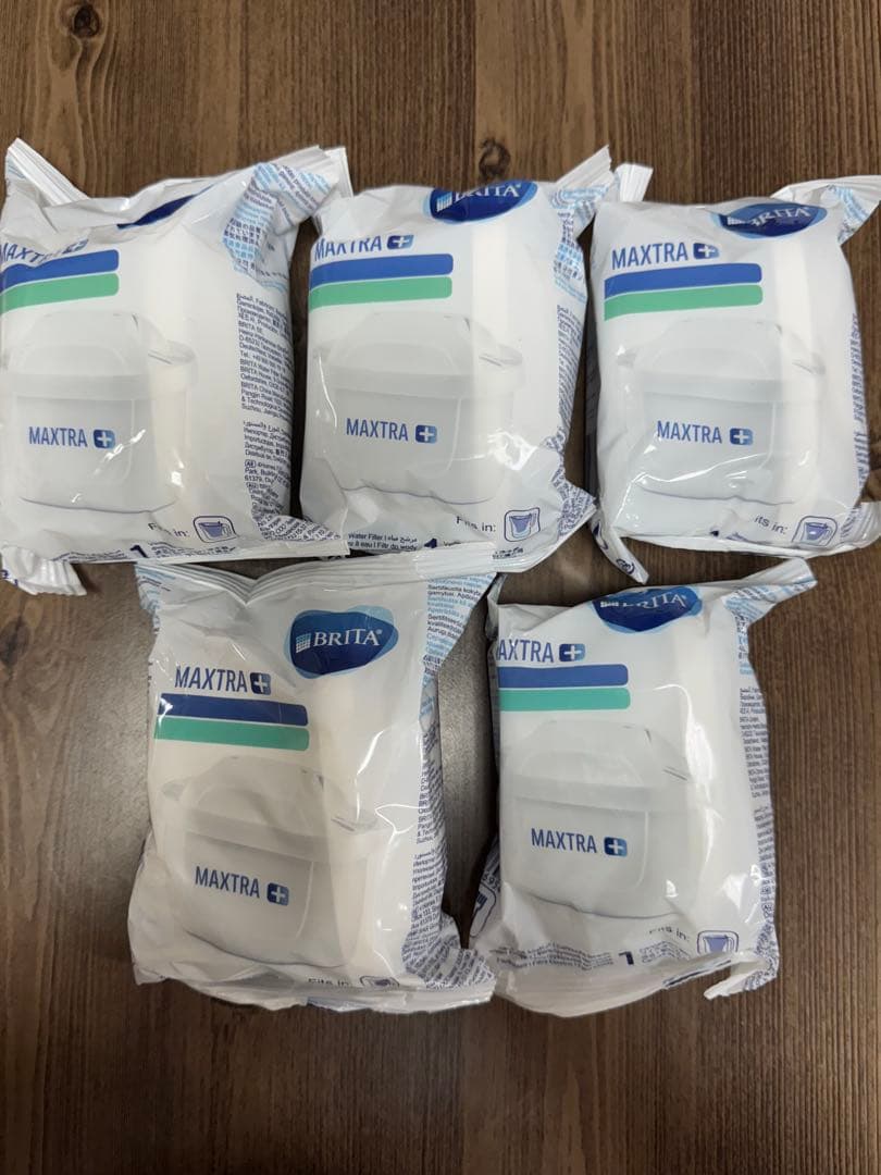 BRITA 浄水器 透明・青　純正カートリッジ5個