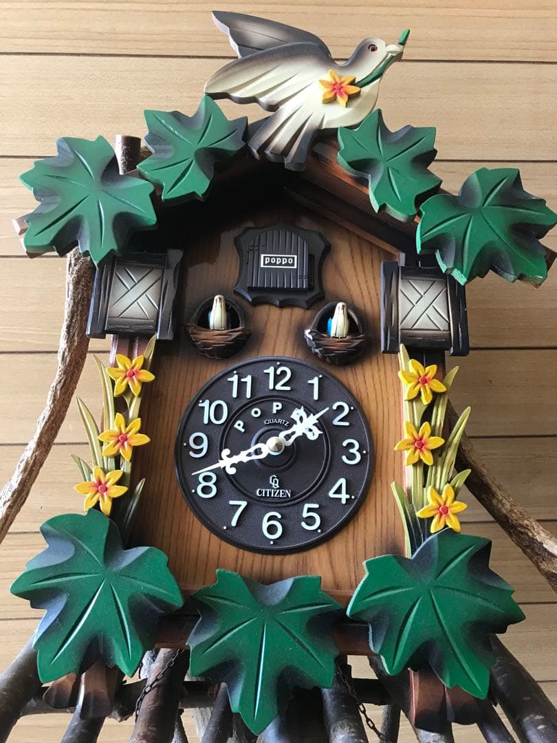 昭和アンティーク 飾り　オブジェ　◉シチズン　鳩時計 ◉木製チェア　一点物