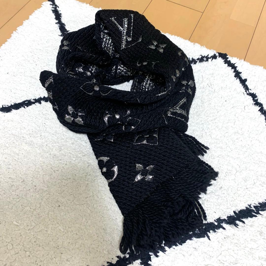 極美品 LOUIS VUITTON ルイヴィトン ロゴマニア マフラー