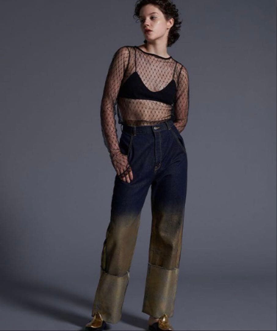 【MECRE/メクル】ロールアップコーティング デニム