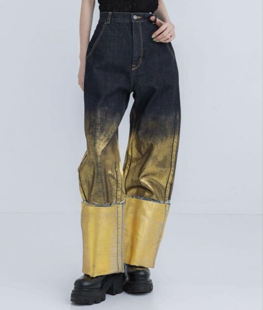 【MECRE/メクル】ロールアップコーティング デニム