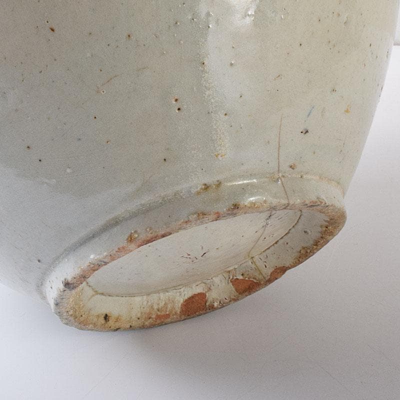 朝鮮美術　李朝　高麗白磁　染付　花文　壺　V　R7906C