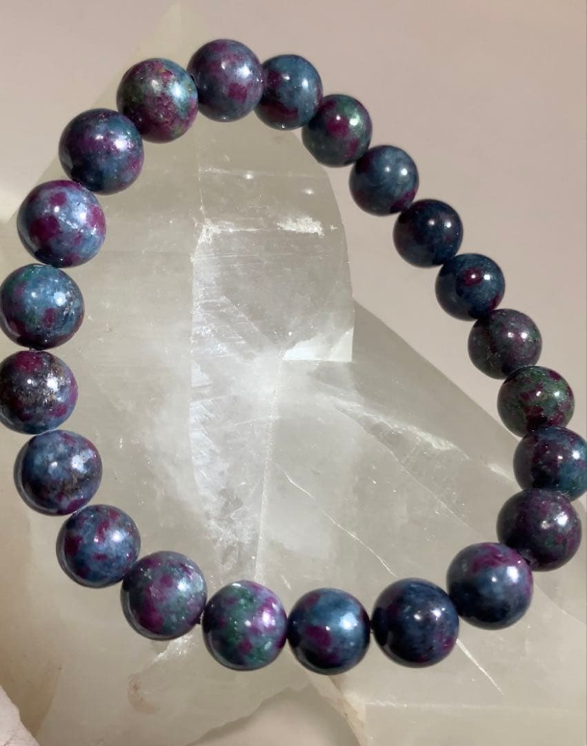 レアカラー❣️★高品質★天然★ ルビーサファイアインカイヤナイト　ブレスレット