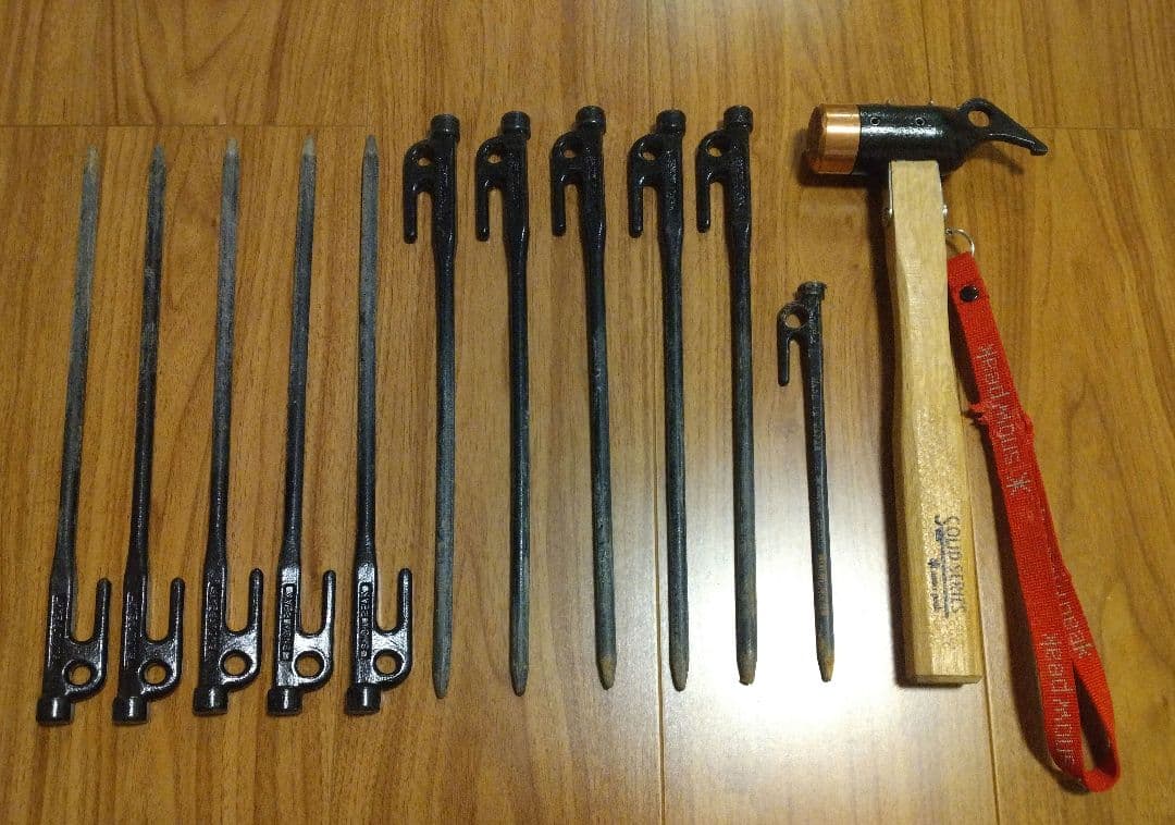 ★スノーピーク 廃盤 ソリッドシリーズ ハンマー ペグ10本+おまけ★