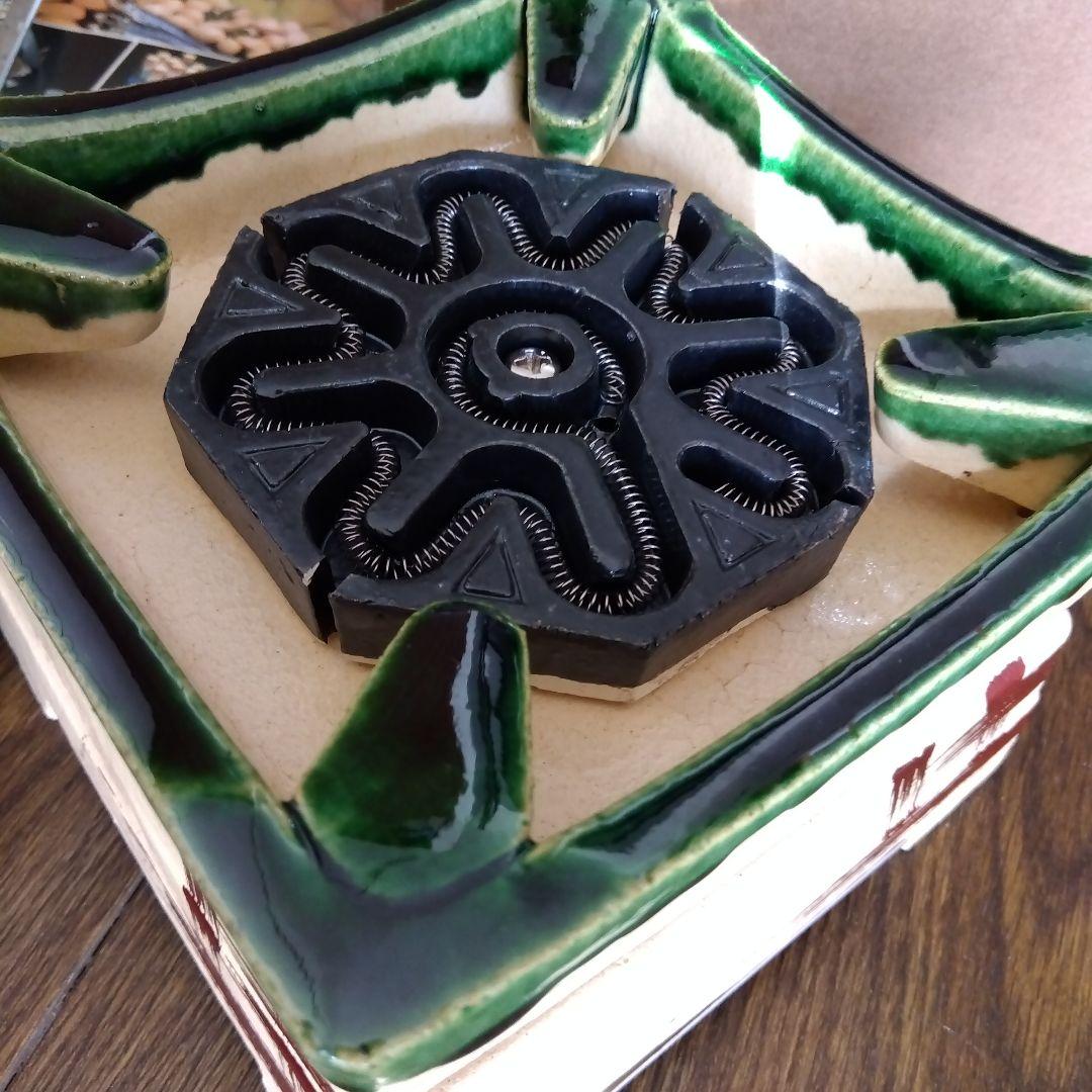 織部焼コンロ野々田商店未使用箱付きレア11000円に