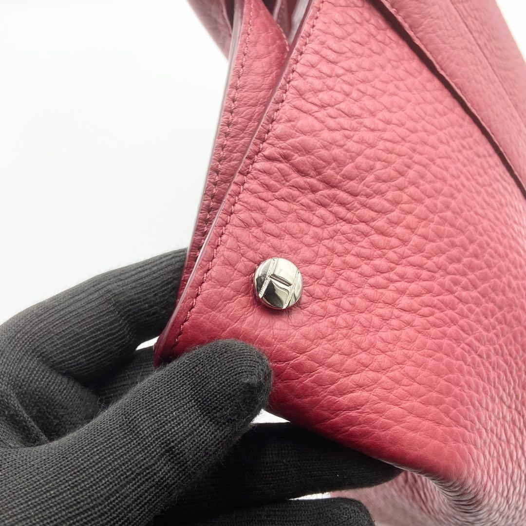 未使用級　HIROFU ヒロフ　クラッシカ　トートバッグ　オールレザー　レッド