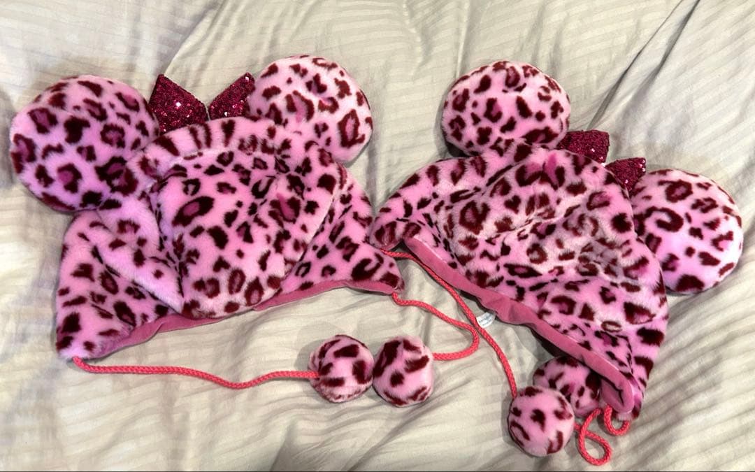 ヒョウ柄ファンキャップ2つセット