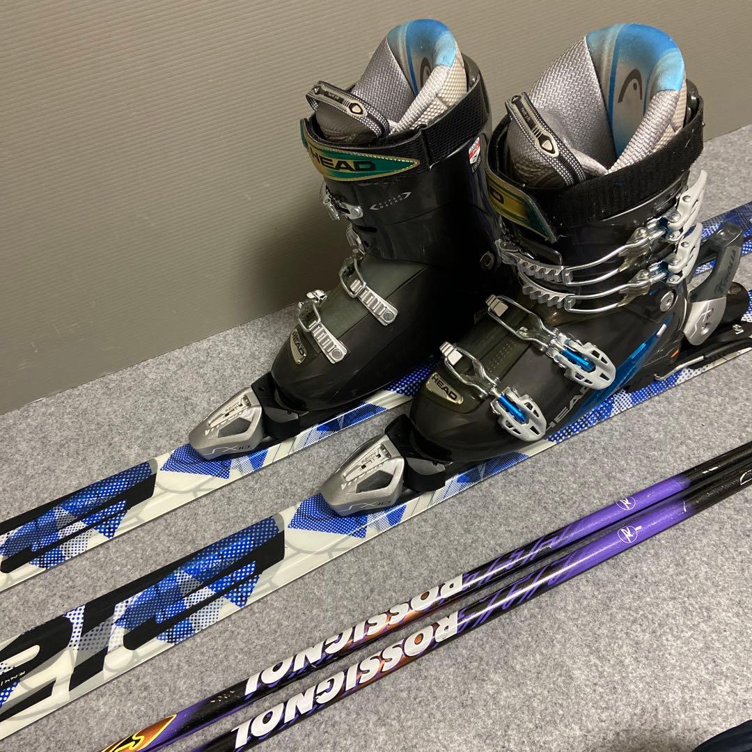 ★メンテナンス済　大人スキーセット　板160cm ブーツ26cm