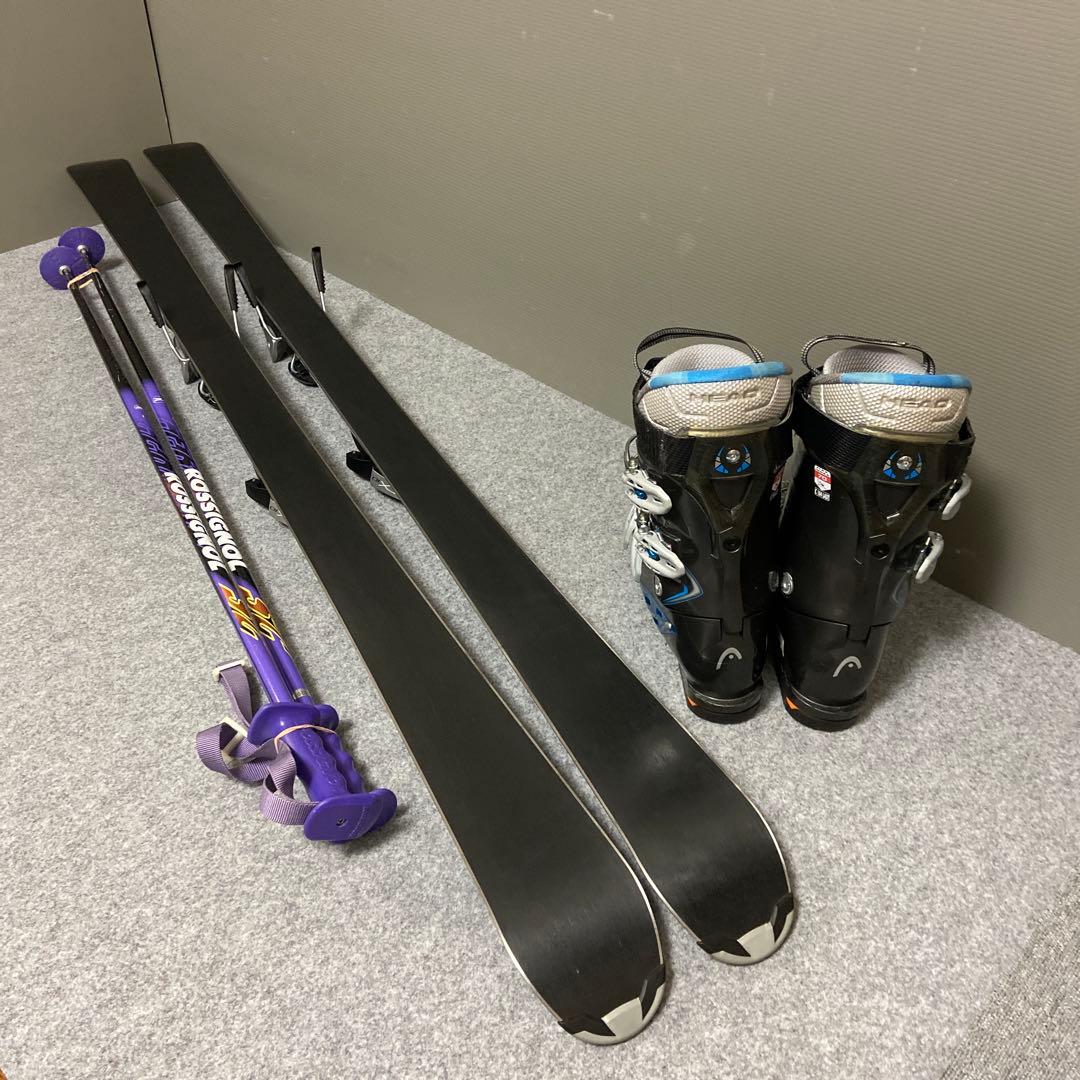 ★メンテナンス済　大人スキーセット　板160cm ブーツ26cm