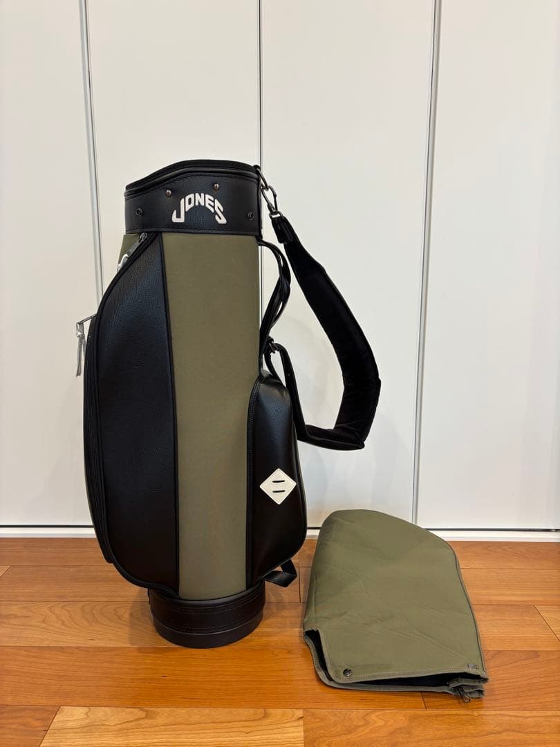 JONES キャディバッグ　オリーブ×ブラック