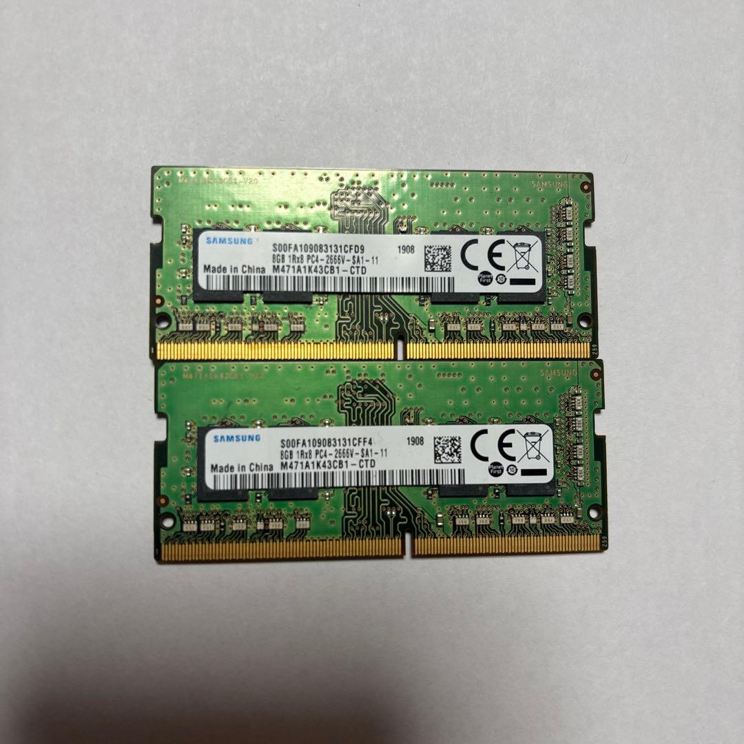 Samsung DDR4 2666Vメモリ16GB(8GB×2枚) ノートPC