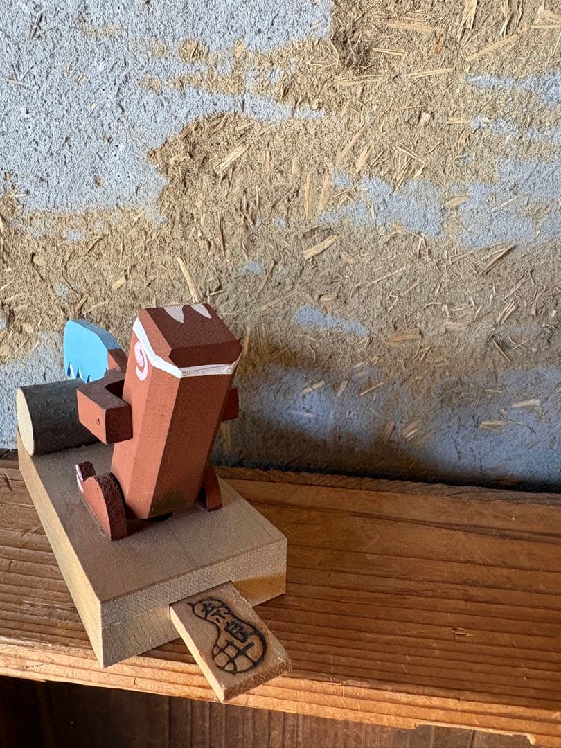 廃絶希少！奈良井宿藤屋土産物店 中西康二【からくり人形 木挽き猿】郷土玩具