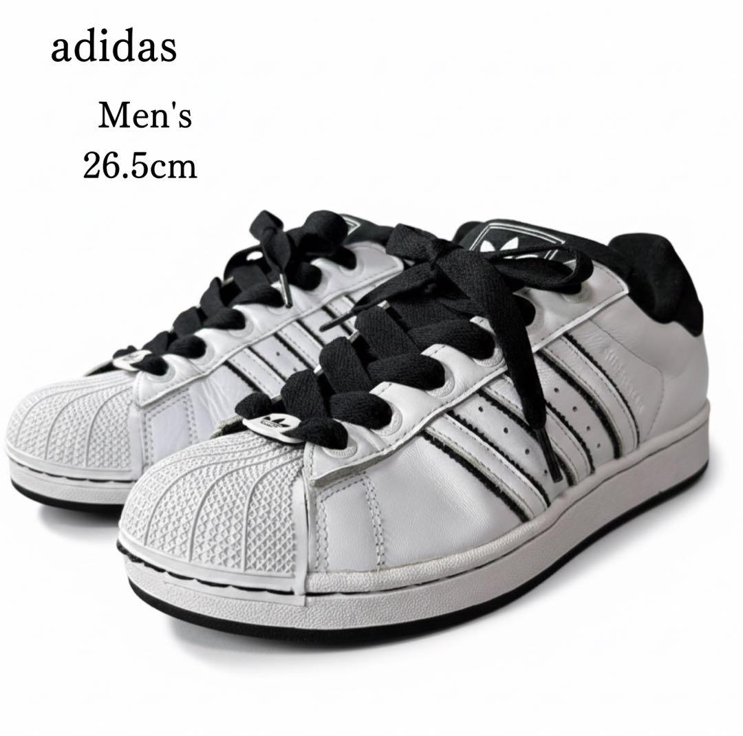アディダス スーパースター II レザー ホワイト ブラック 26.5 人気