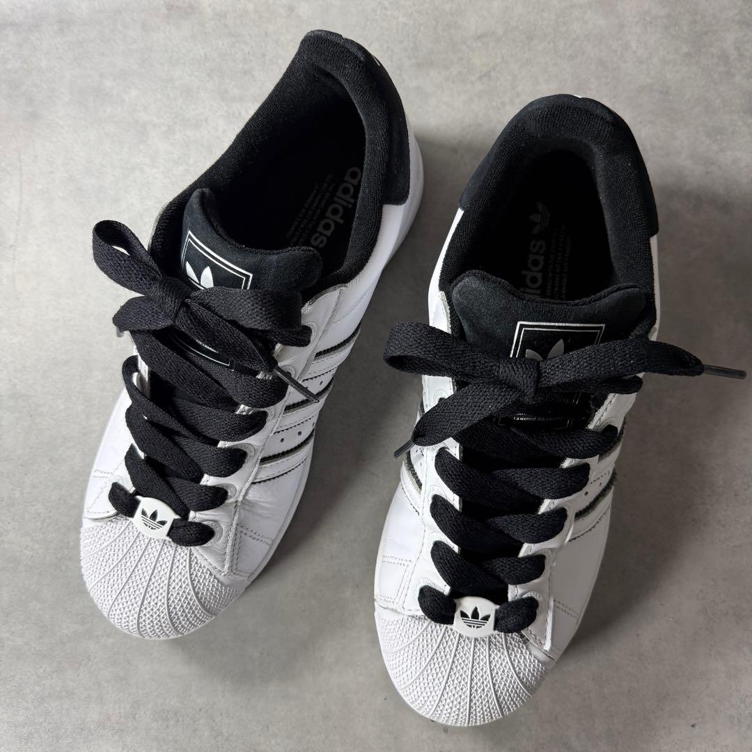 アディダス スーパースター II レザー ホワイト ブラック 26.5 人気