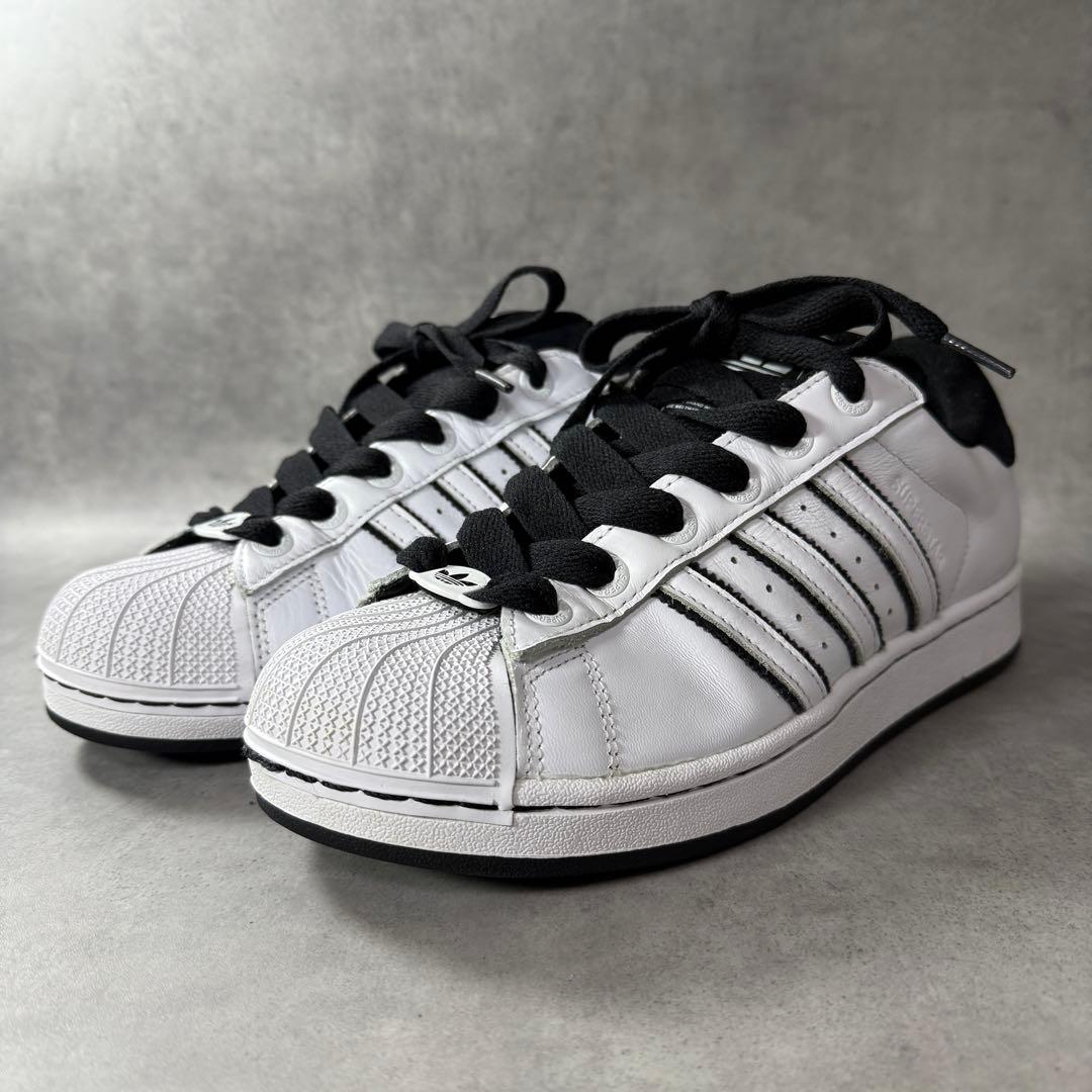 アディダス スーパースター II レザー ホワイト ブラック 26.5 人気