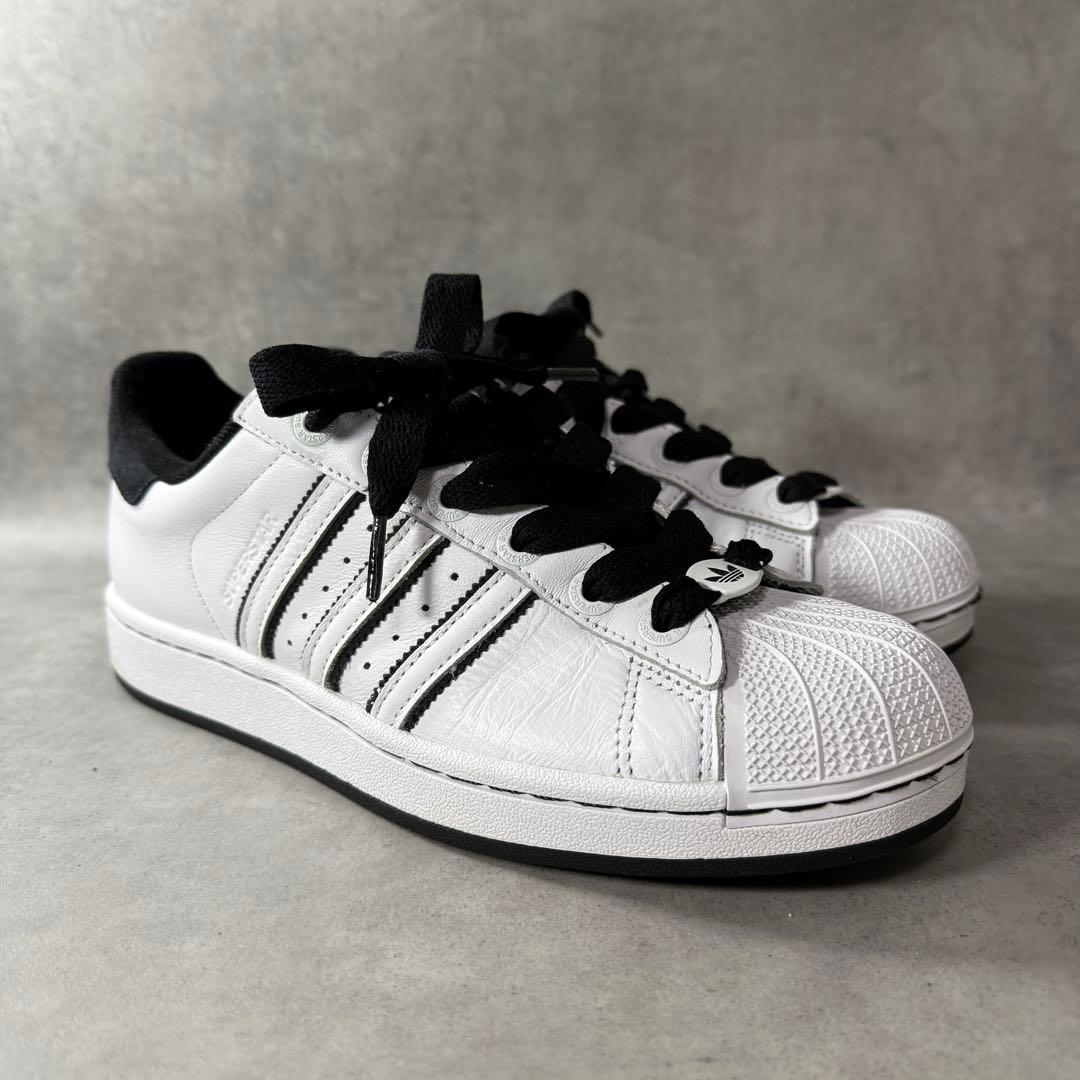 アディダス スーパースター II レザー ホワイト ブラック 26.5 人気