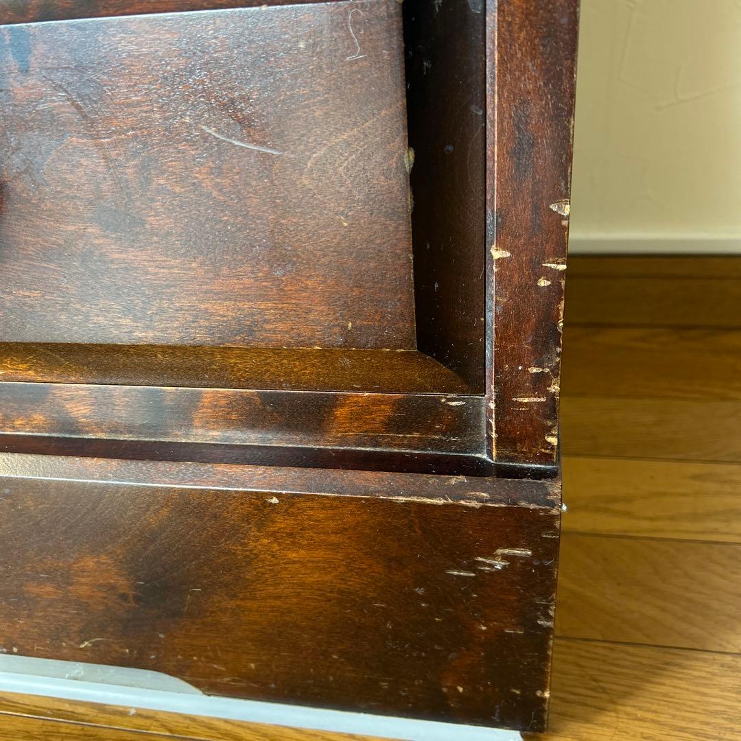 【モチコさんご購入】大塚家具　本棚　北海道民芸家具　ダークブラウンキャビネット