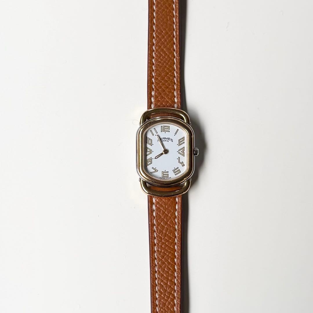 限定価格 HERMÈS ラリー スクエア クォーツ レディース