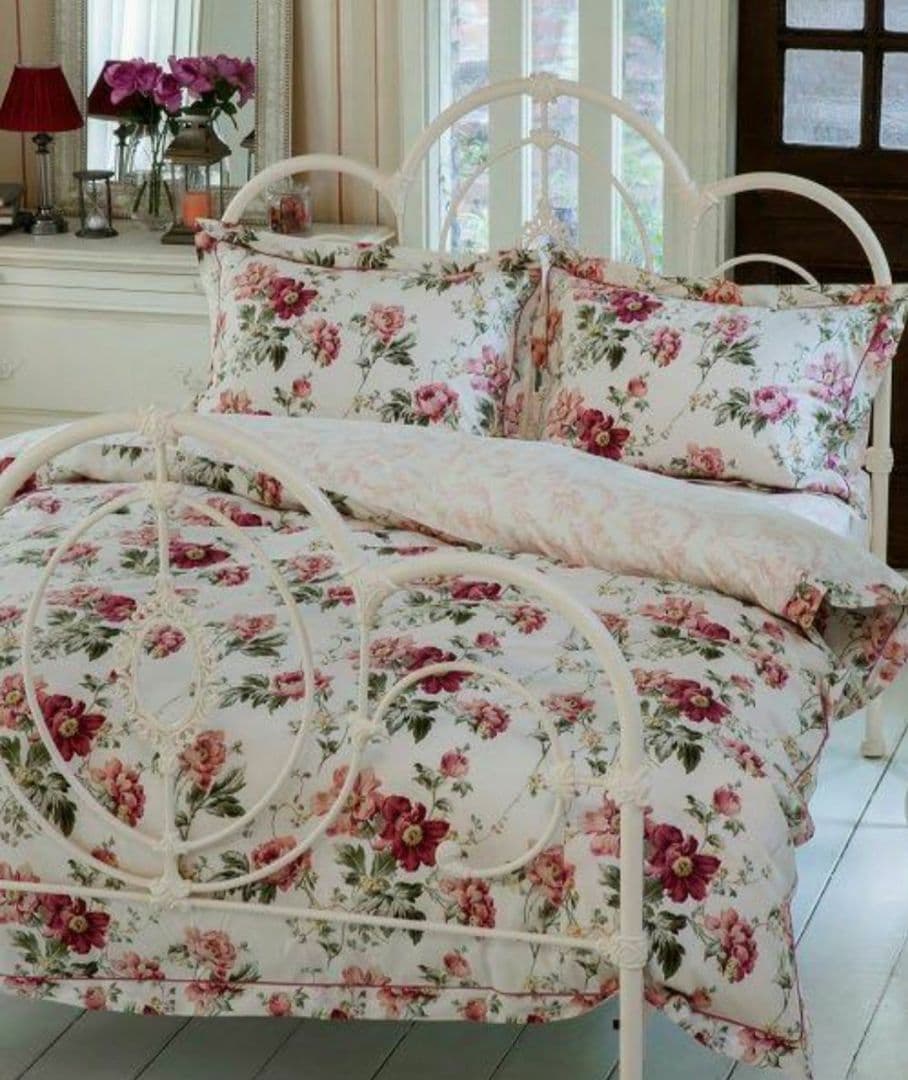 最終値下げ★美品★ ローラアシュレイ　デュベカバー　ピオニー（キング）