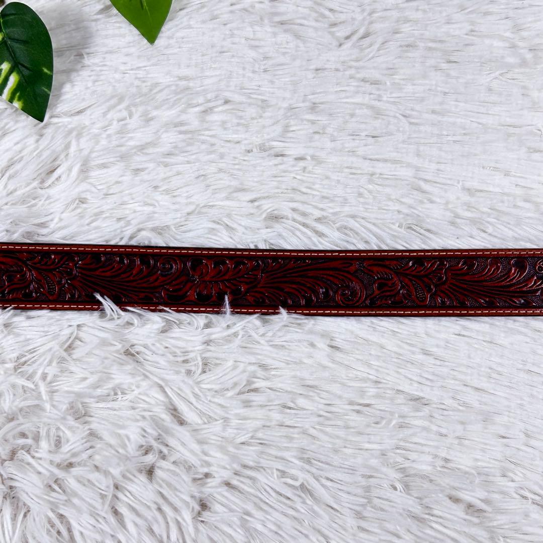 美品 トニーラマ 100周年 ウエスタンレザーベルト カービング USA製 38