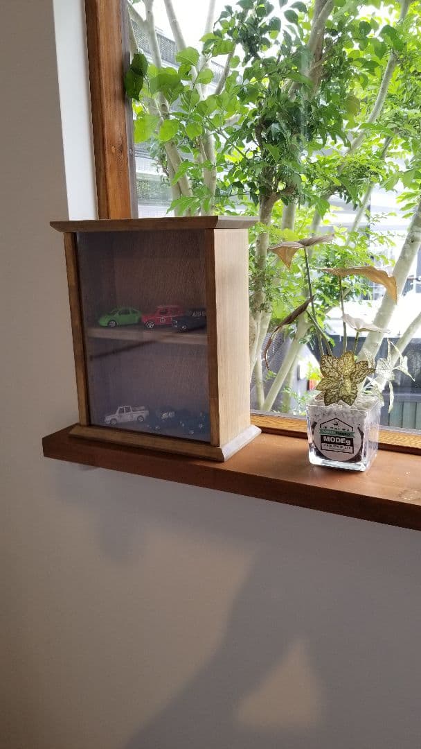 ハンドメイド家具　ちょっと小さめなショーケース・コレクションケース