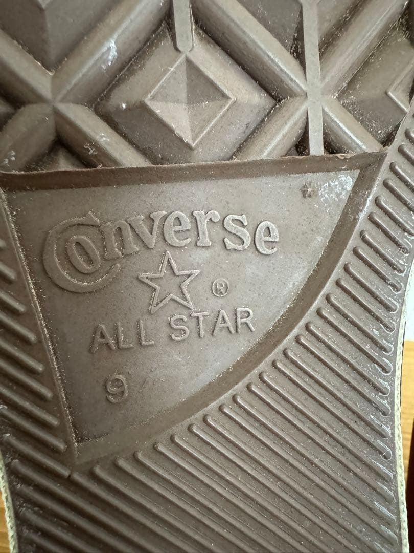 希少 デッドストック 90s USA製 コンバース オールスター レザー 赤