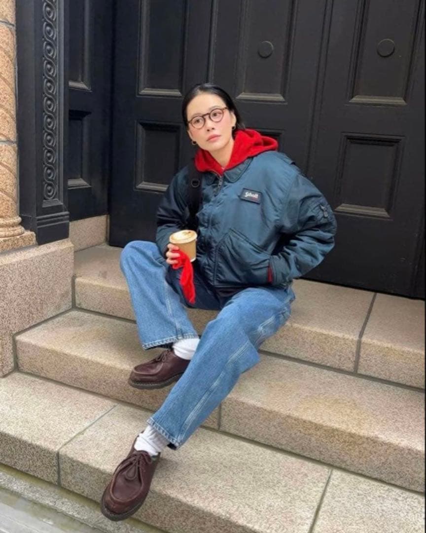 ぺ*ぺ様 激レア田中シェン着Schott NYC flight jacket 週