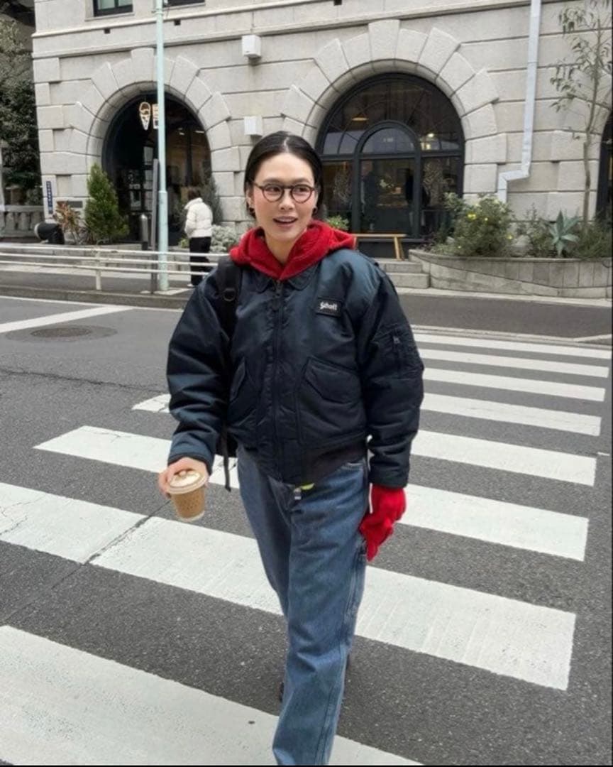 ぺ*ぺ様 激レア田中シェン着Schott NYC flight jacket 週