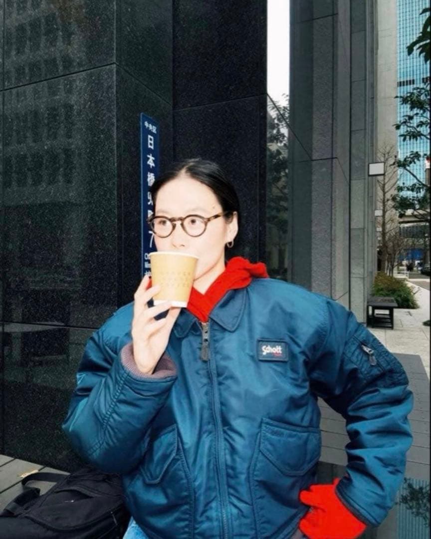 ぺ*ぺ様 激レア田中シェン着Schott NYC flight jacket 週