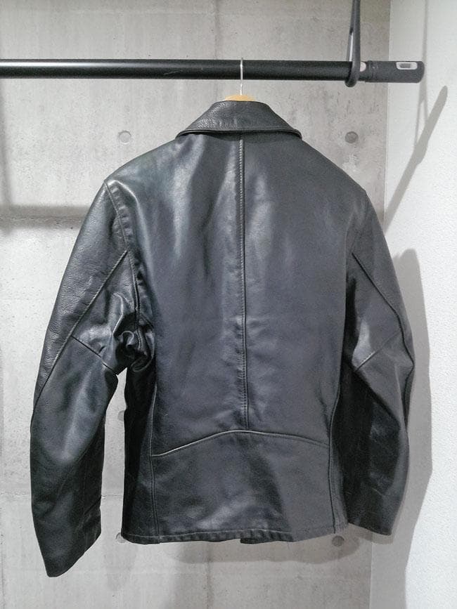 USA製 Schott 634 襟付き レザー ライダースジャケット 36 黒