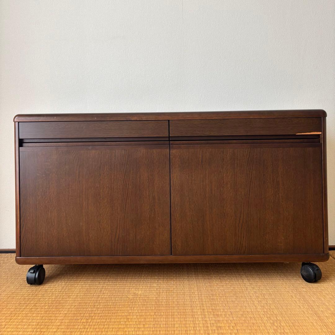 キャスター付き　木製　引出し　キャビネット