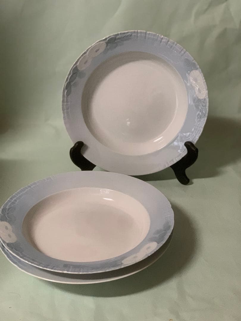 ロイヤルコペンハーゲン、ミッドナイトサマーシリーズ中深皿3枚セット、