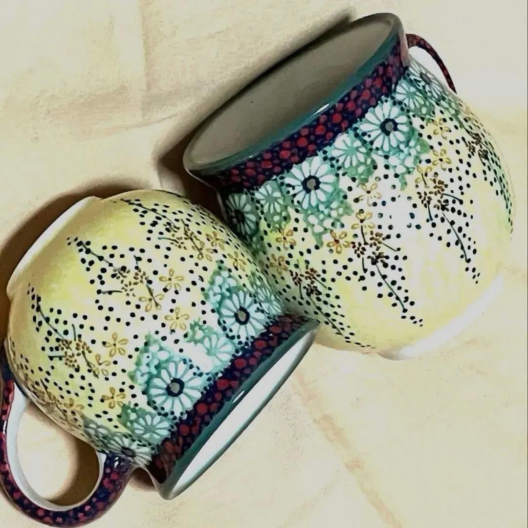 ポーランド食器★マグカップ2個セット★ポーリッシュポタリー★大★特大★★