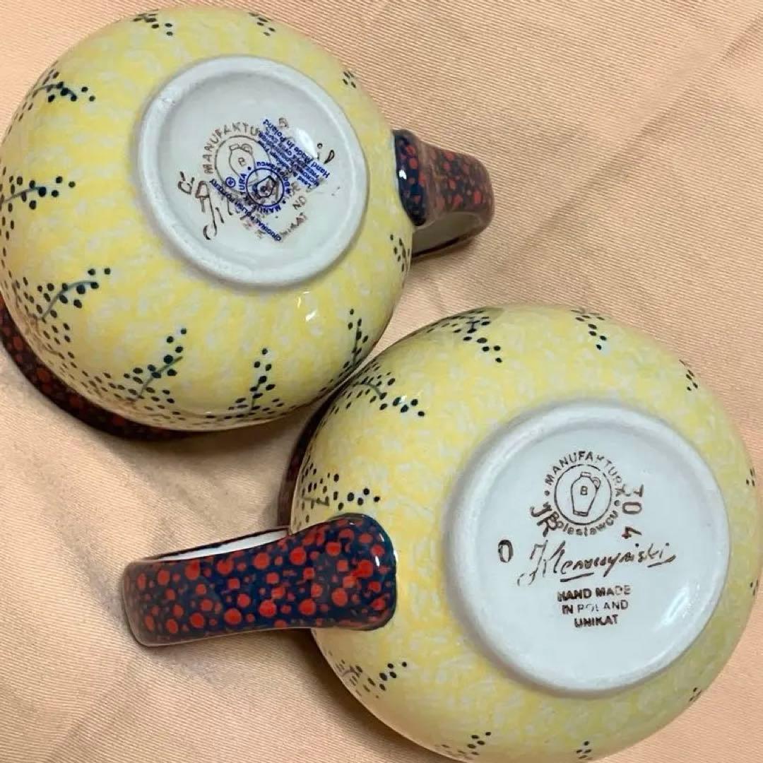 ポーランド食器★マグカップ2個セット★ポーリッシュポタリー★大★特大★★