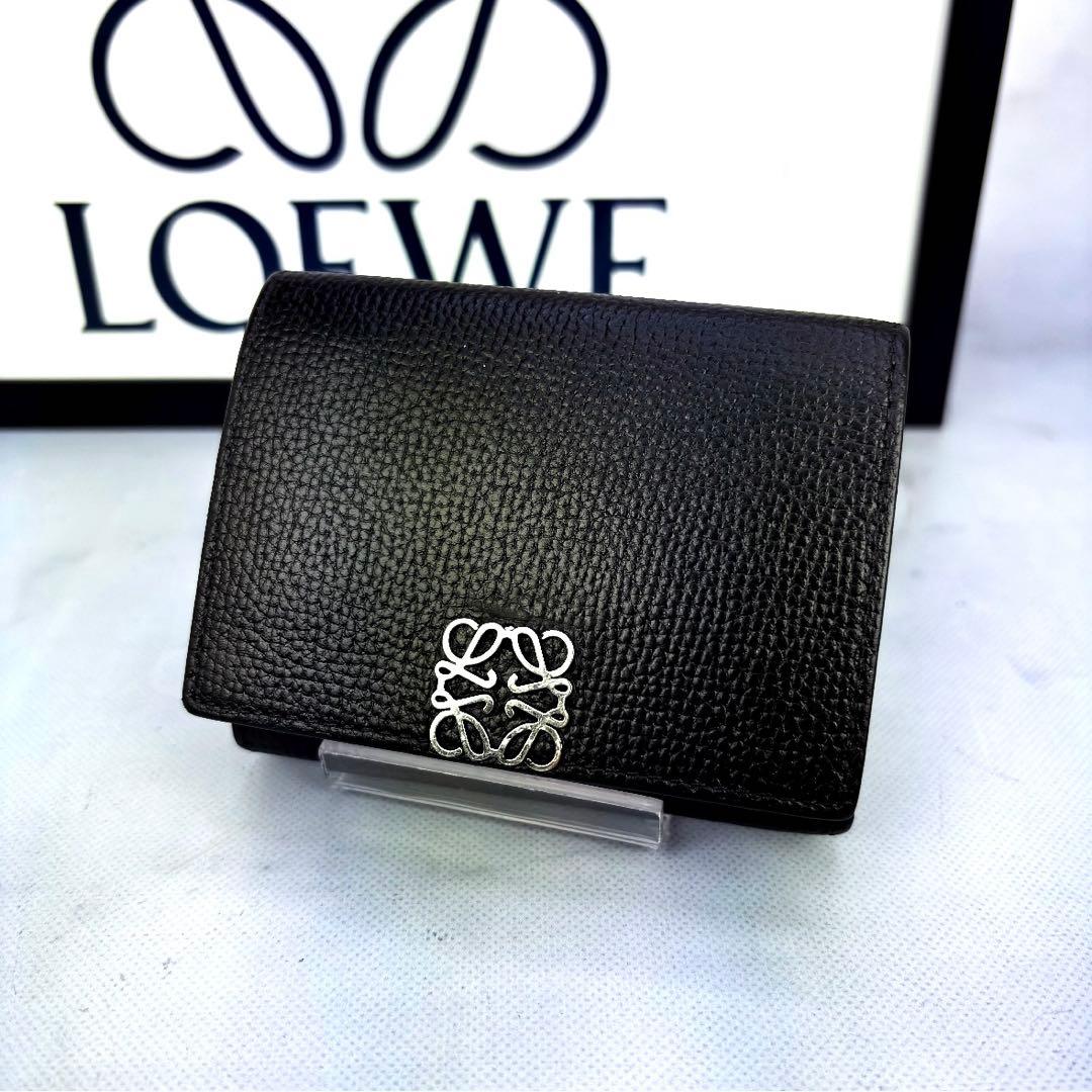 【正規品✨】LOEWE アナグラム トライフォールド ウォレット三つ折り財布